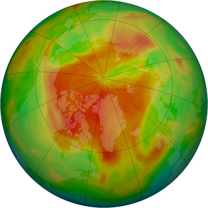 Arctic ozone map for 08 May 2013